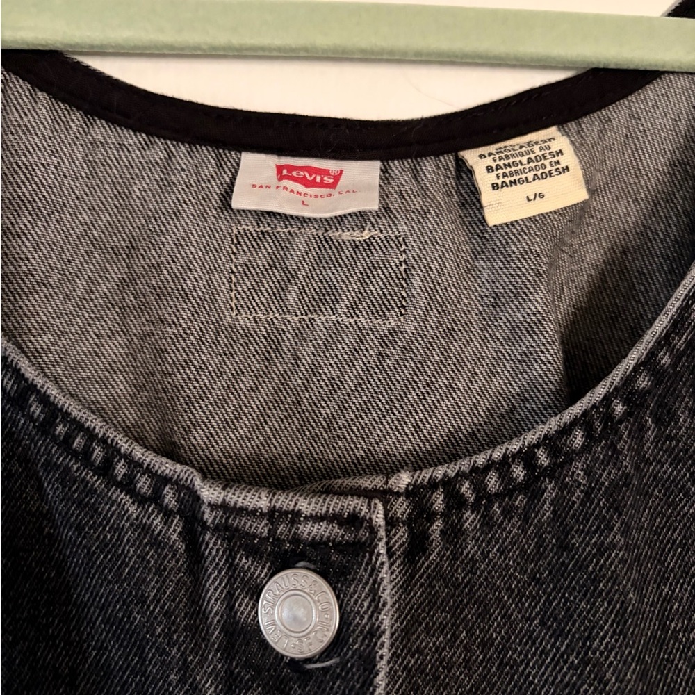 Levi's Black Denim Mini Dress - Picture 3 of 9